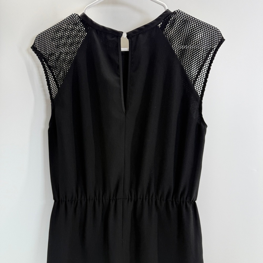 Banana Republic Black Dress Sleeveless Mesh Detail Casual Size 6 LBD Boho Chic - Picture 13 of 16